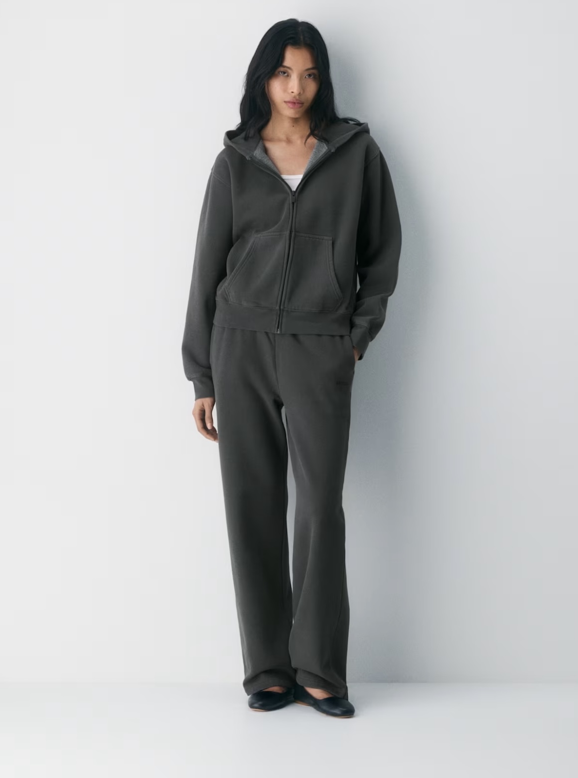 Charcoal Grey Zip-Up Hoodie