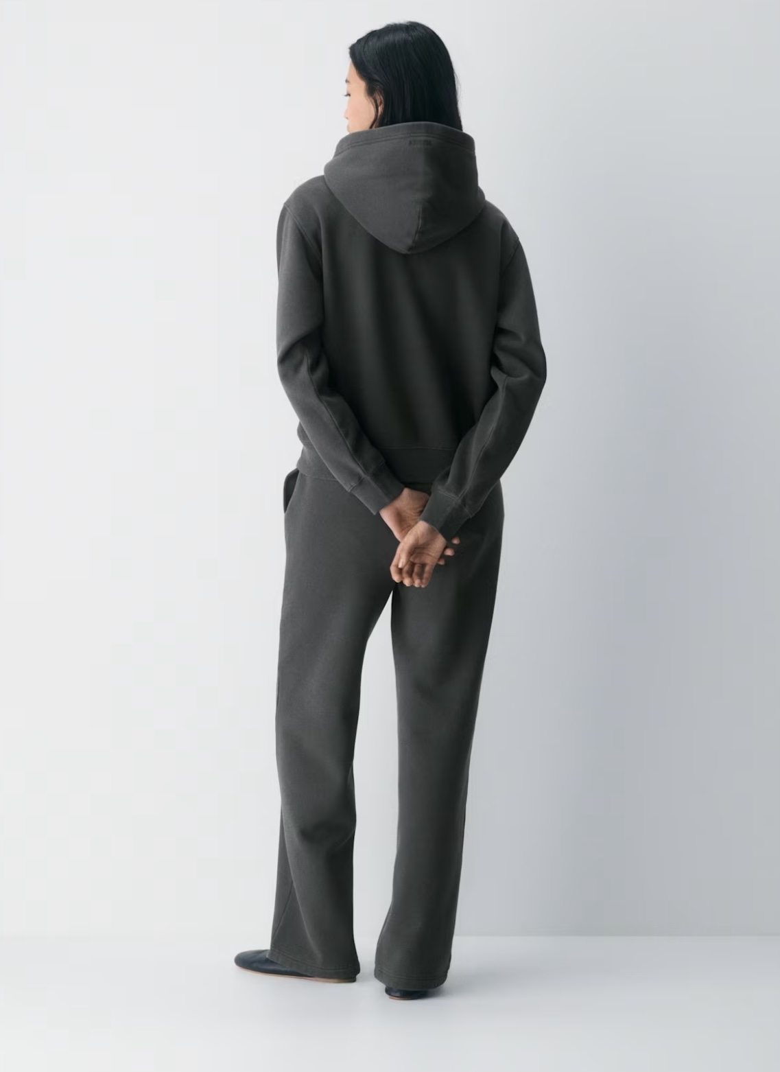 Charcoal Grey Zip-Up Hoodie - 图片 2