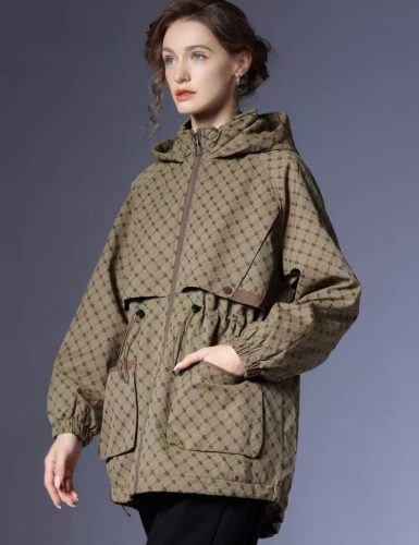 Patterned Hooded Jacket