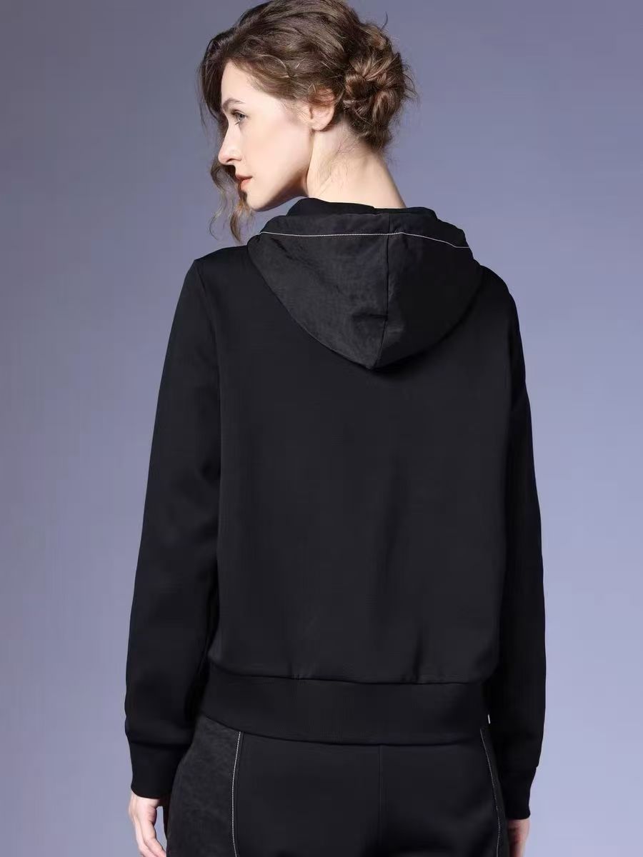 Zip-Up Jacket with Contrast Stitched Pockets - 图片 3