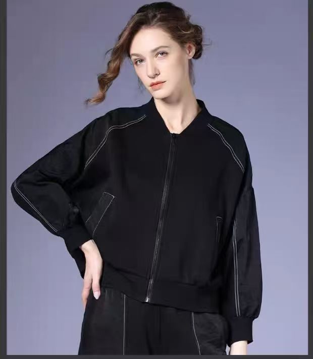 Zip-Up Jacket with Contrast Stitched Pockets - 图片 7