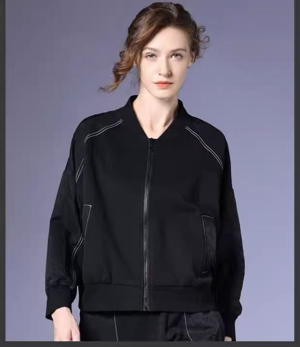 Zip-Up Jacket with Contrast Stitched Pockets - 图片 8
