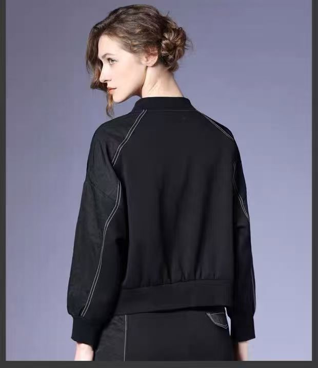 Zip-Up Jacket with Contrast Stitched Pockets - 图片 9