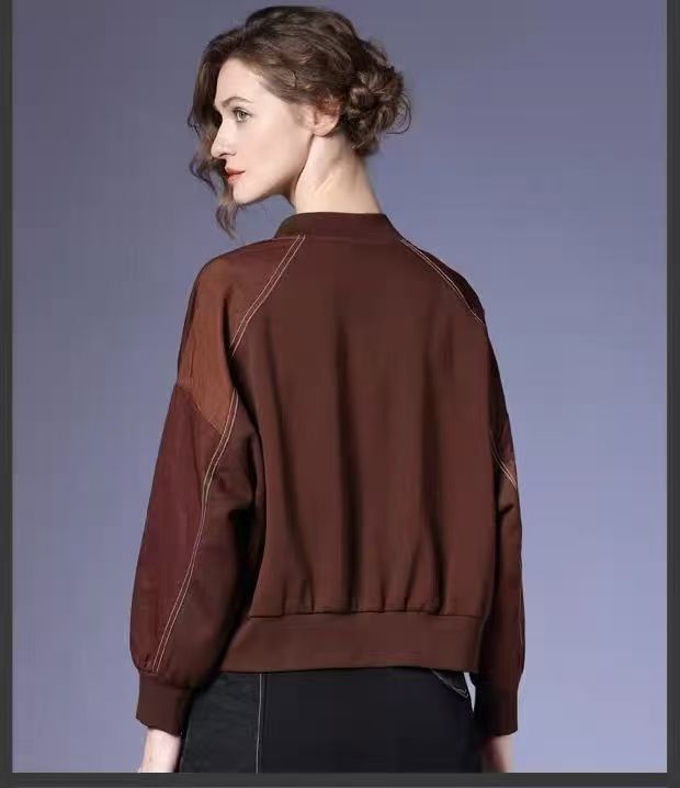 Zip-Up Jacket with Contrast Stitched Pockets - 图片 12