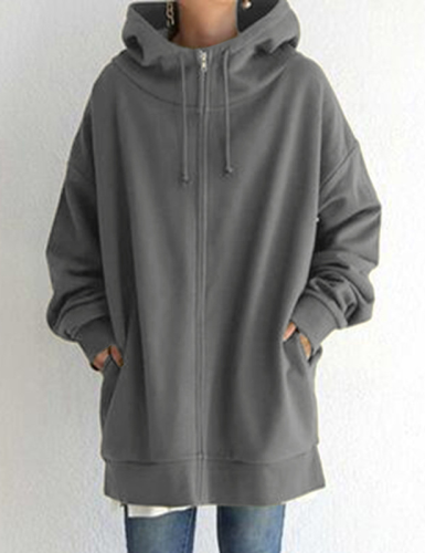 Oversized Full-Zip Hooded Sweatshirt