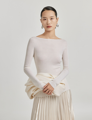 Elegant Off-Shoulder Knit Top