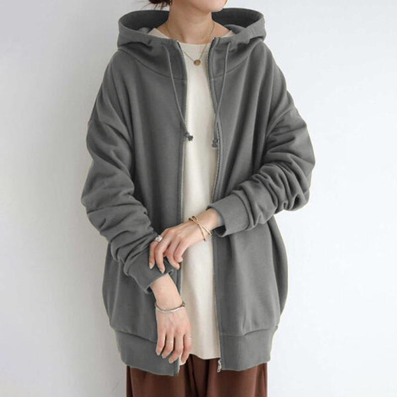 Oversized Full-Zip Hooded Sweatshirt - 图片 10