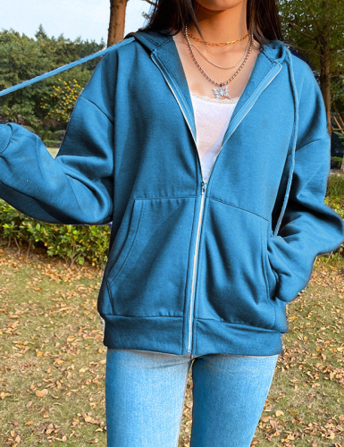 Lavender Oversized Zip-Up Hoodie