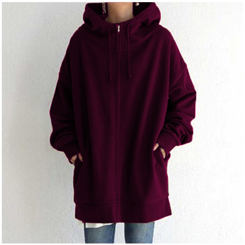 Oversized Full-Zip Hooded Sweatshirt - 图片 4