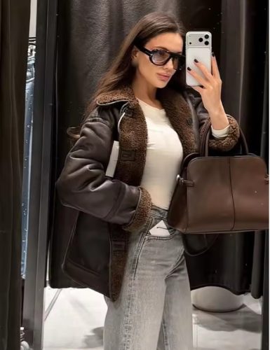 Woman Fashion Casual Street Style Jackets Women Lapel Single Breasted Pocket Decoration Coat Long Sleeve Winter Warm Jacket